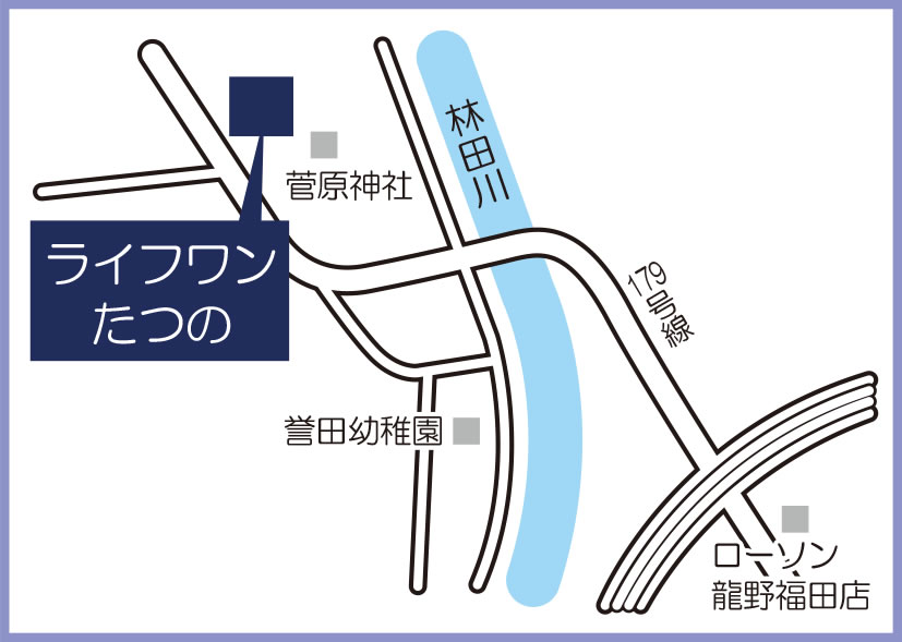 ライフワンたつの支店 地図